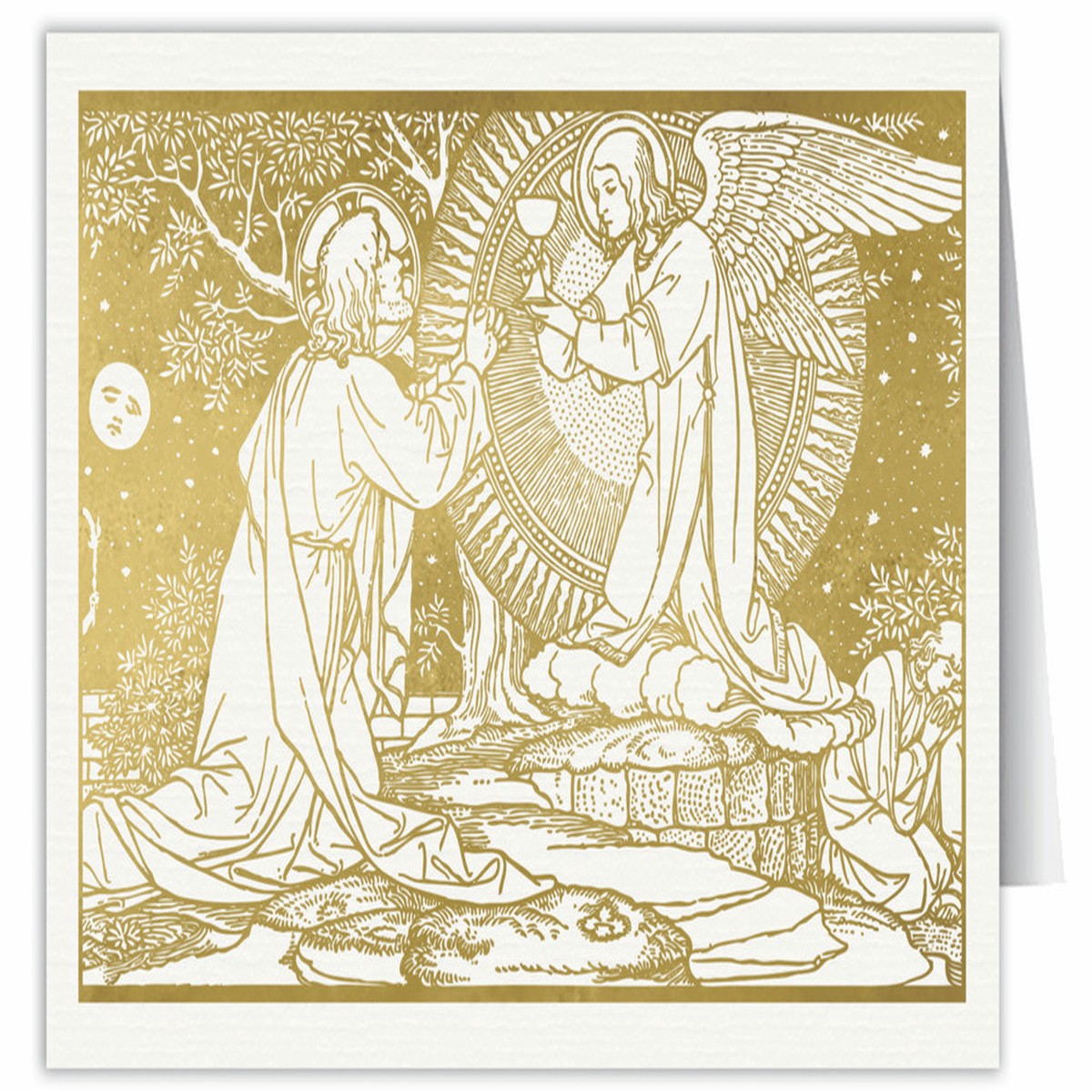 Not as I Will Woodcut Note Card