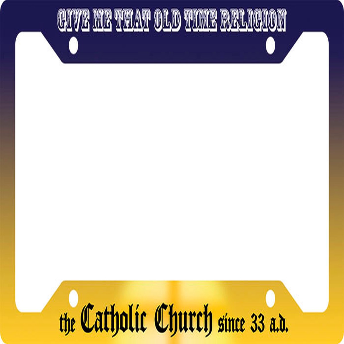 Old Time Religion Blue Plate Frame