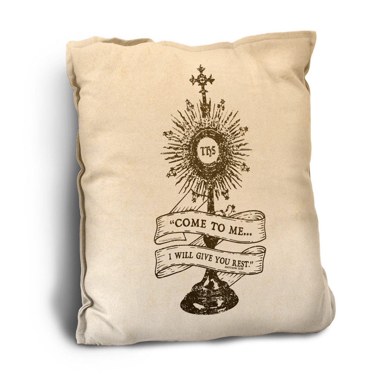Monstrance Rustic Pillow