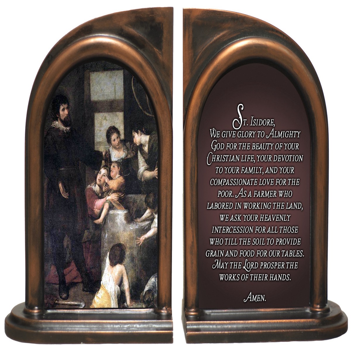 St. Isidore the Farmer Bookends