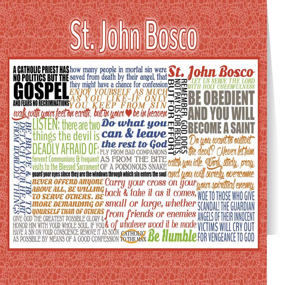 Saint John Bosco Quote Card