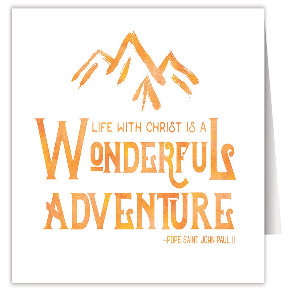 "Wonderful Adventure" Quote Note Card