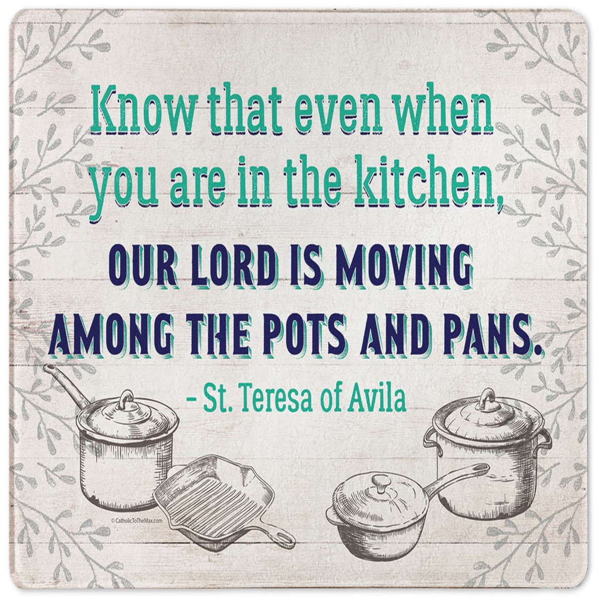 "Our Lord is Moving" Rectangular Glass Cutting Board