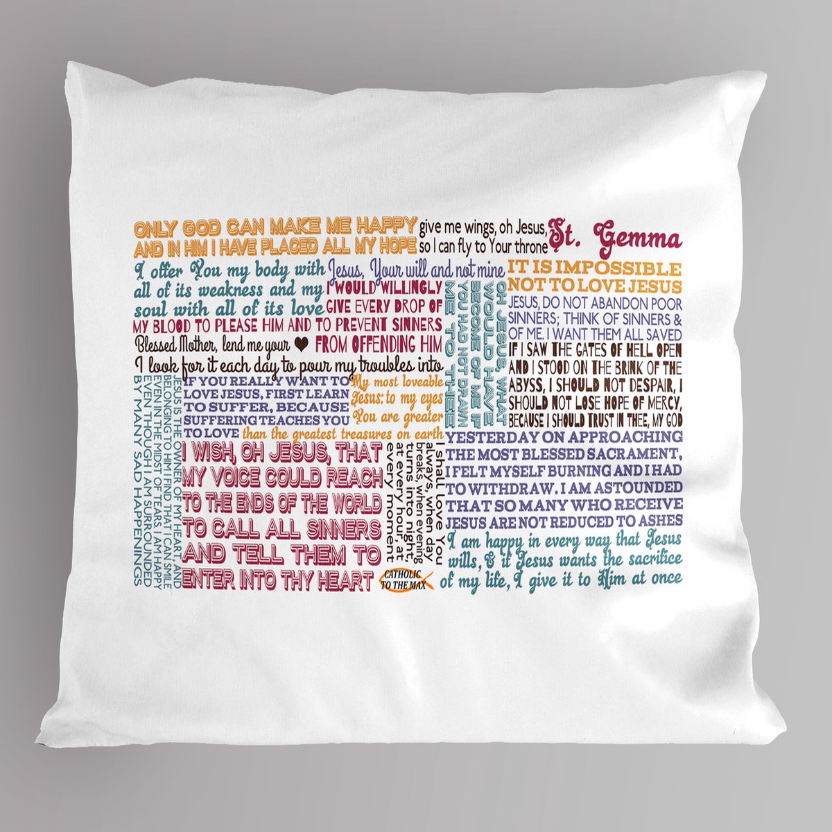Saint Gemma Quote Pillowcase