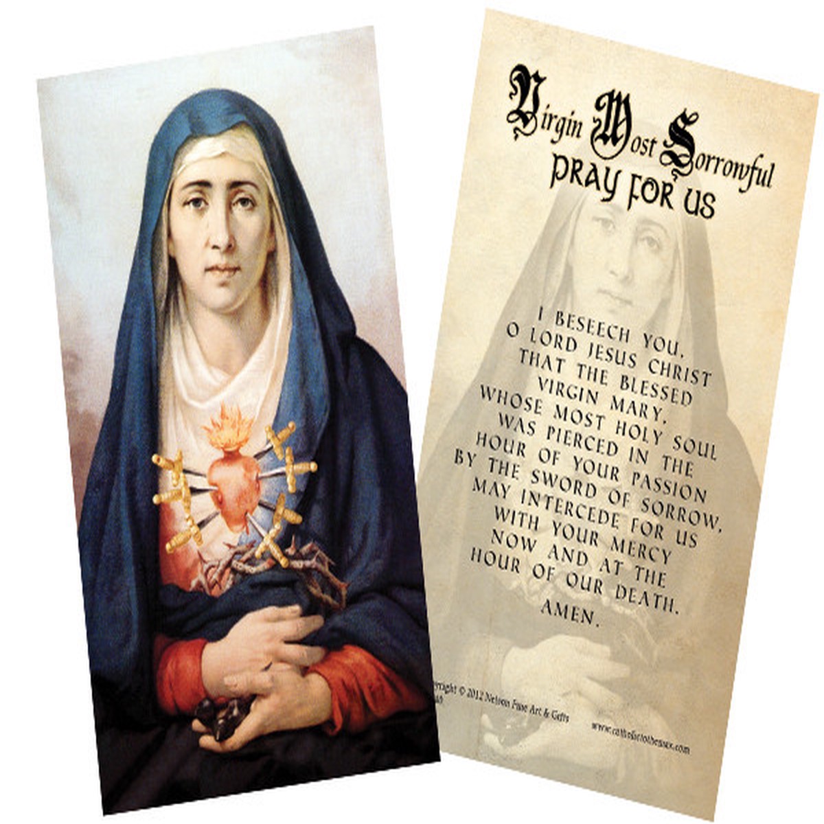 Sorrowful Mother Holy Card