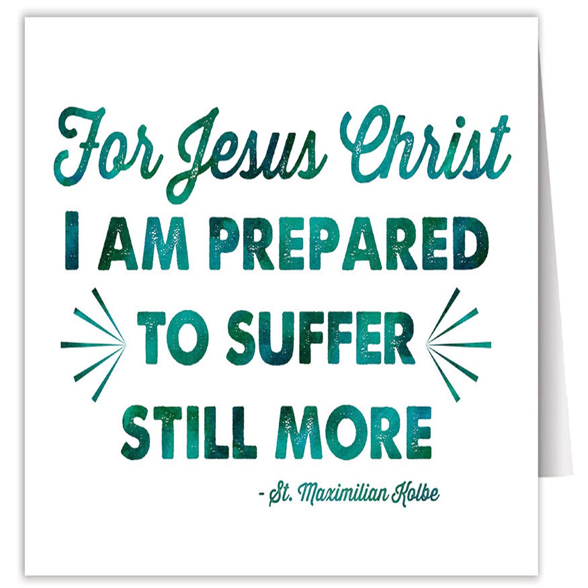 "For Jesus Christ" Quote Note Card