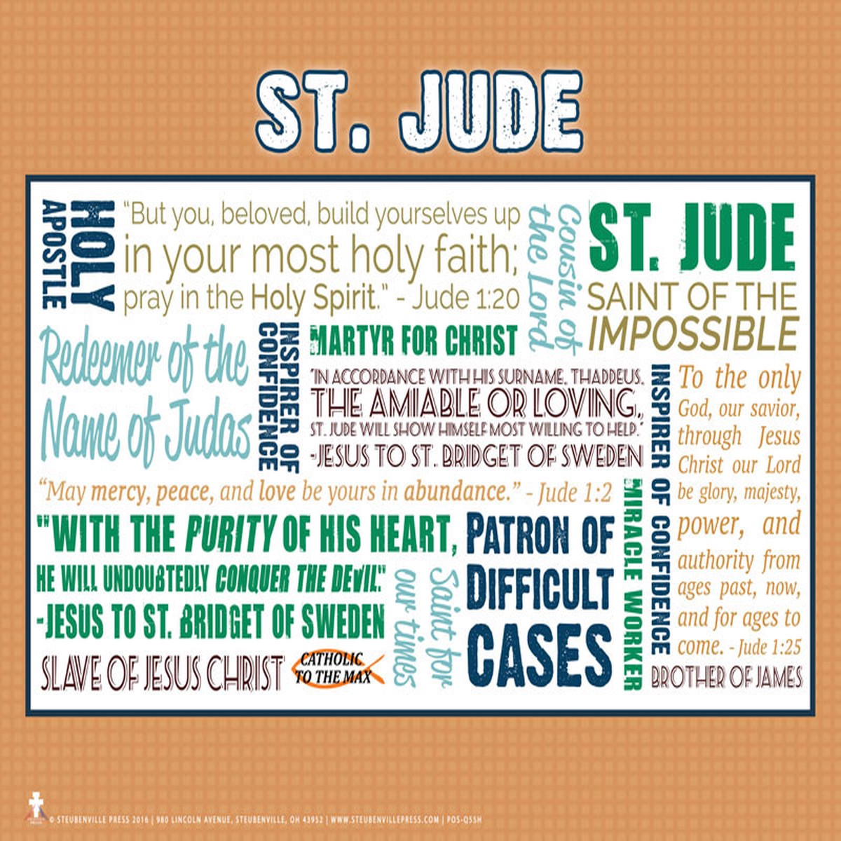 Saint Jude Quote Poster
