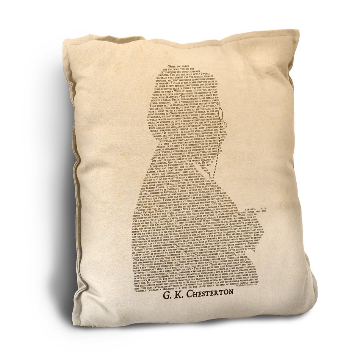 G.K. Chesterton Quote Rustic Pillow