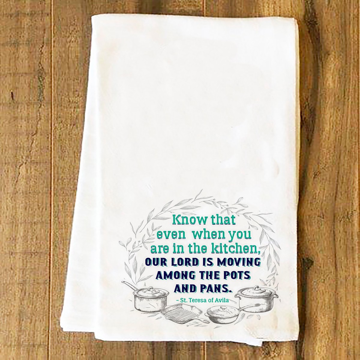 "Our Lord is Moving" Tea Towel