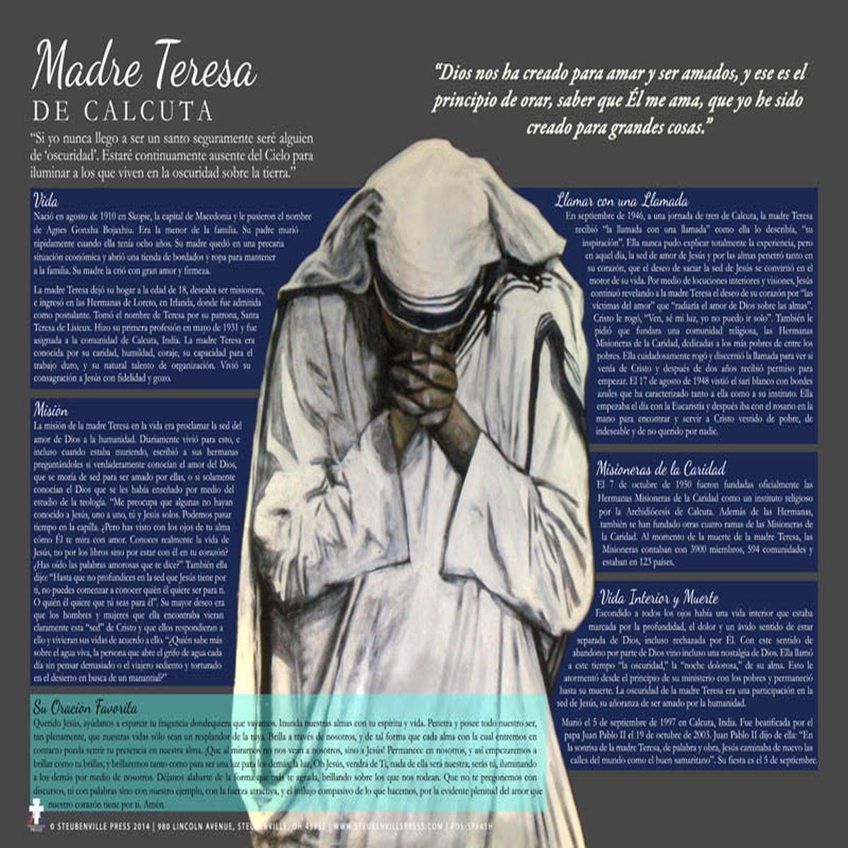 Spanish Mother Teresa Explained Poster