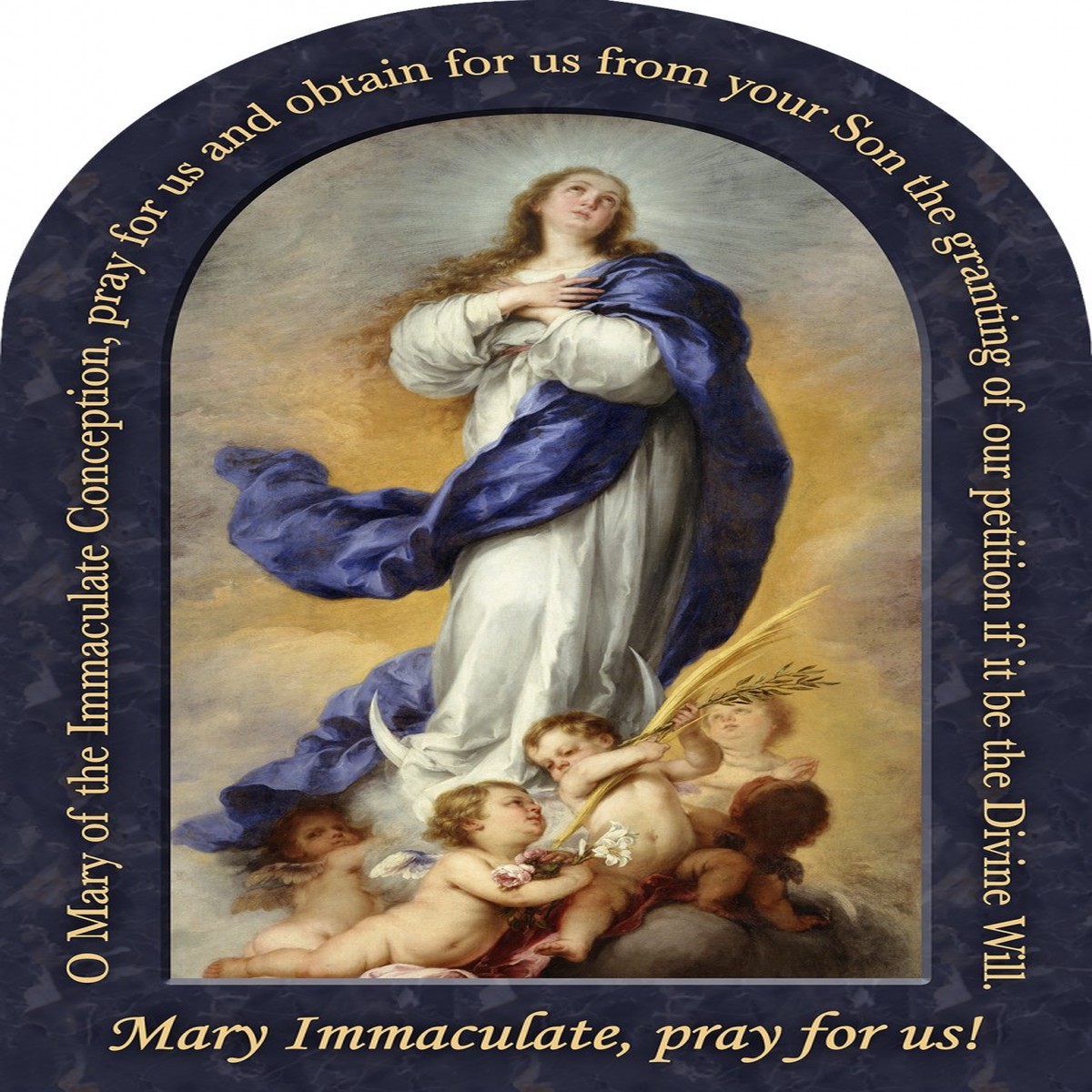 Immaculate Conception Prayer Arched Magnet