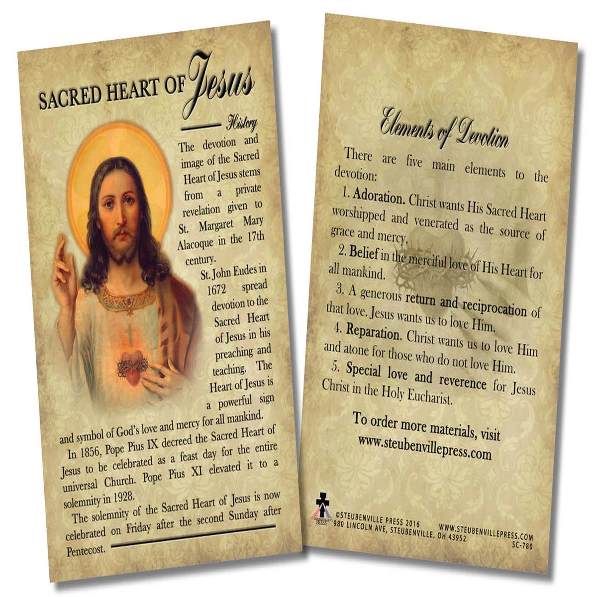 Sacred Heart Devotion Faith Explained Card