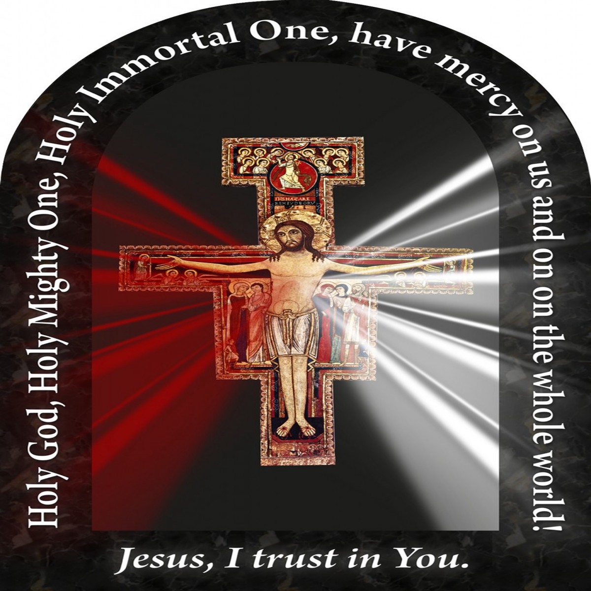 San Damiano Divine Mercy Prayer Arched Magnet