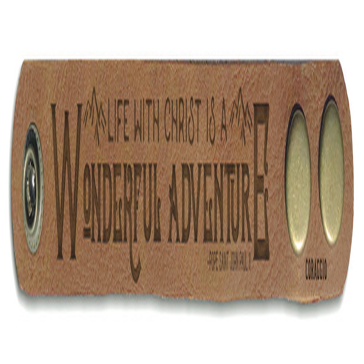 "Wonderful Adventure" Rustic Leather Bracelet