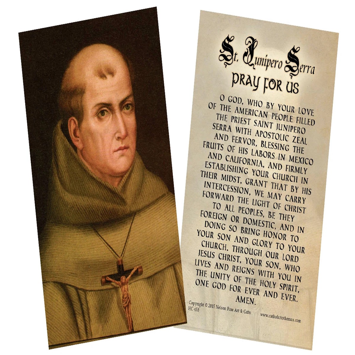 St. Junipero Serra Holy Card