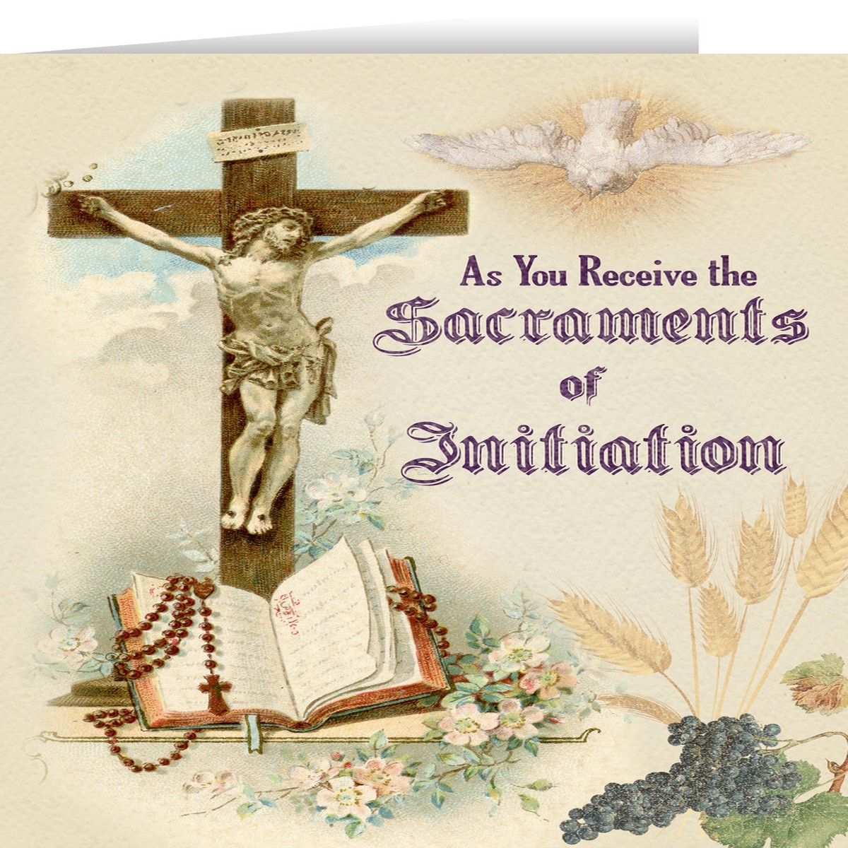 Crucifix RCIA Greeting Card