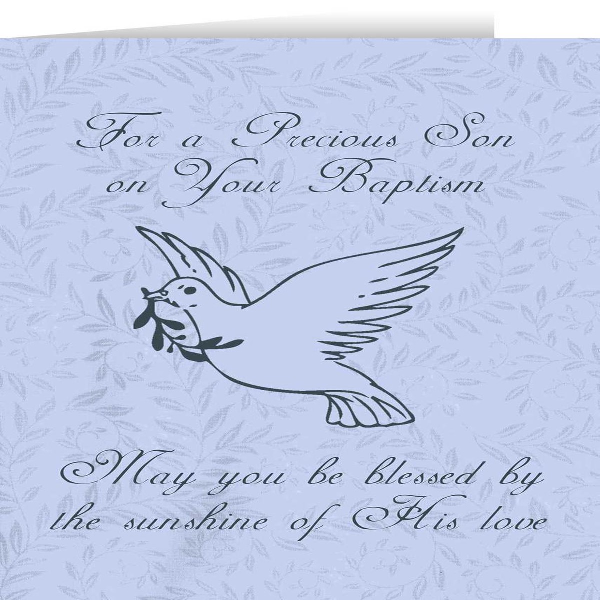 Son's Baptism Dove Greeting Card