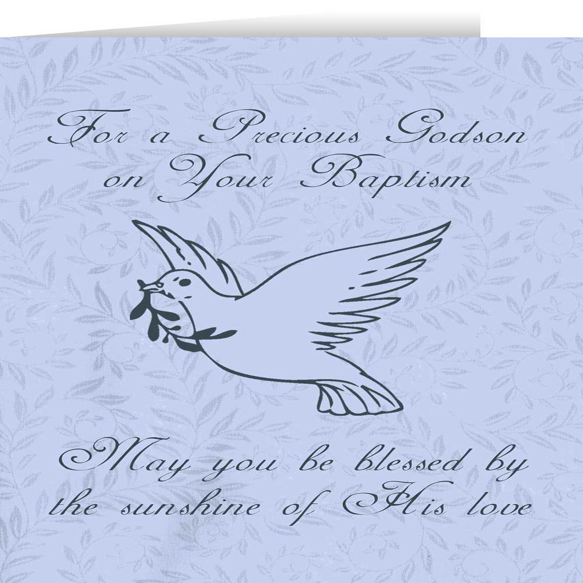 Godson's Baptism Dove Greeting Card