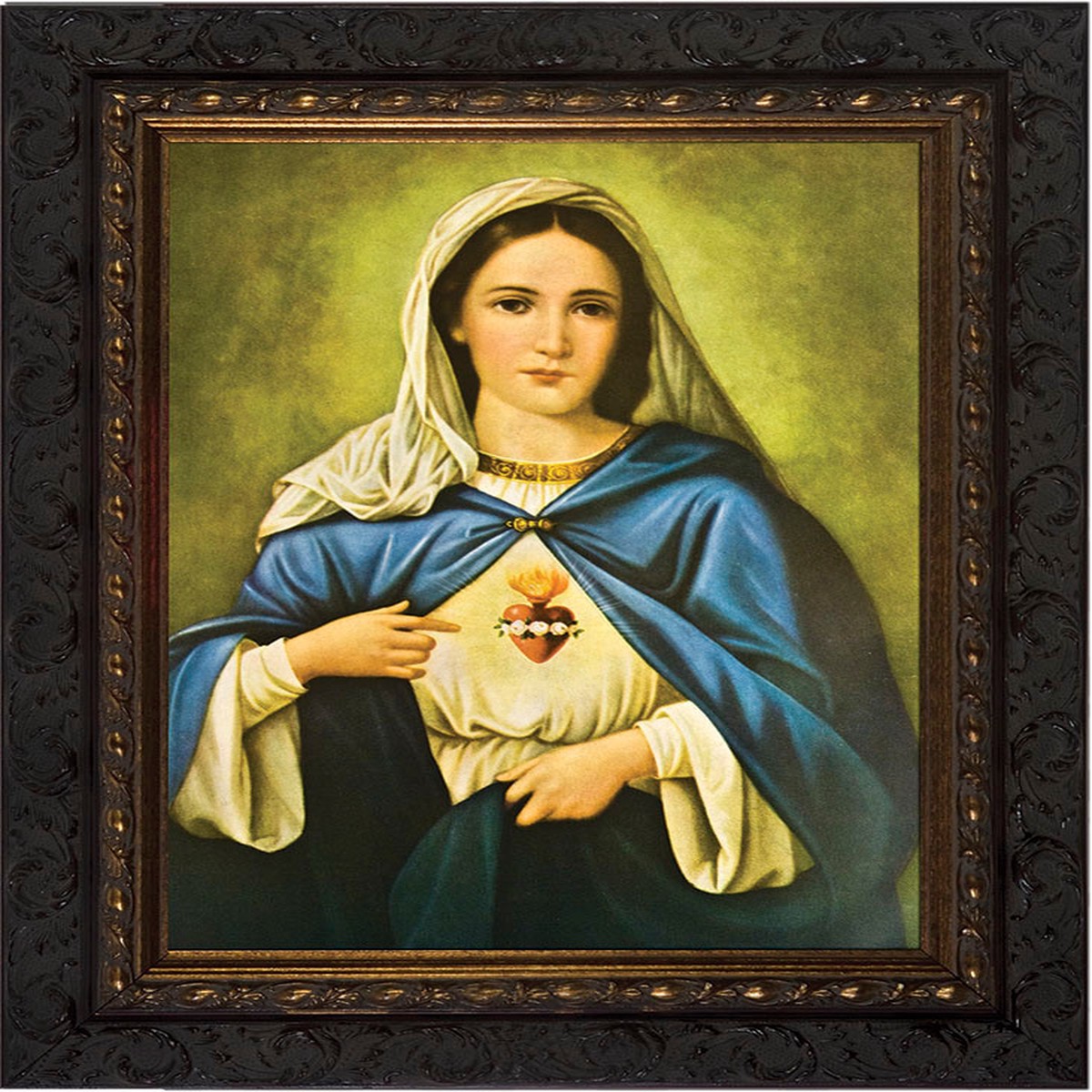 Immaculate Heart - Ornate Dark Framed Art