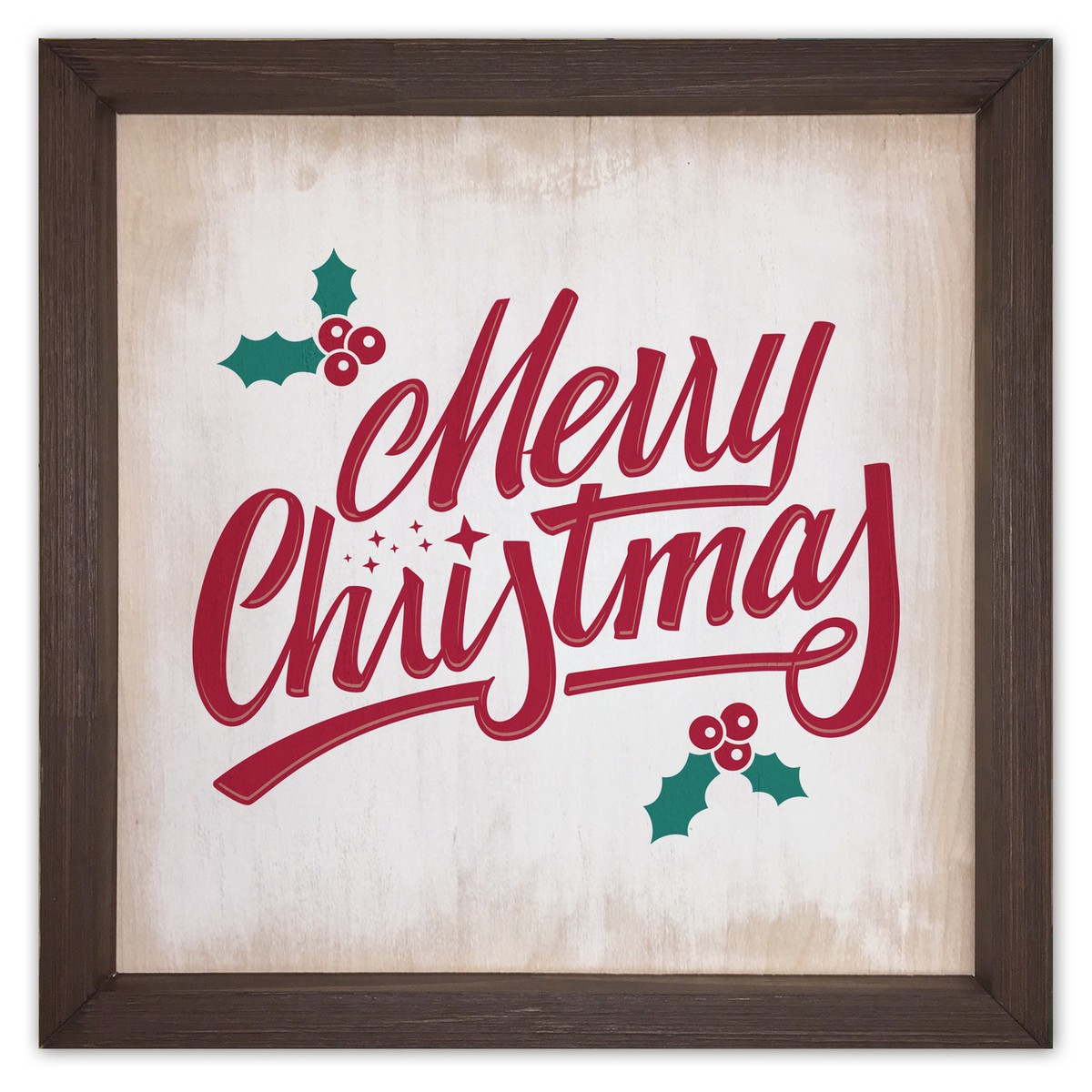 Merry Christmas Rustic Framed Quote
