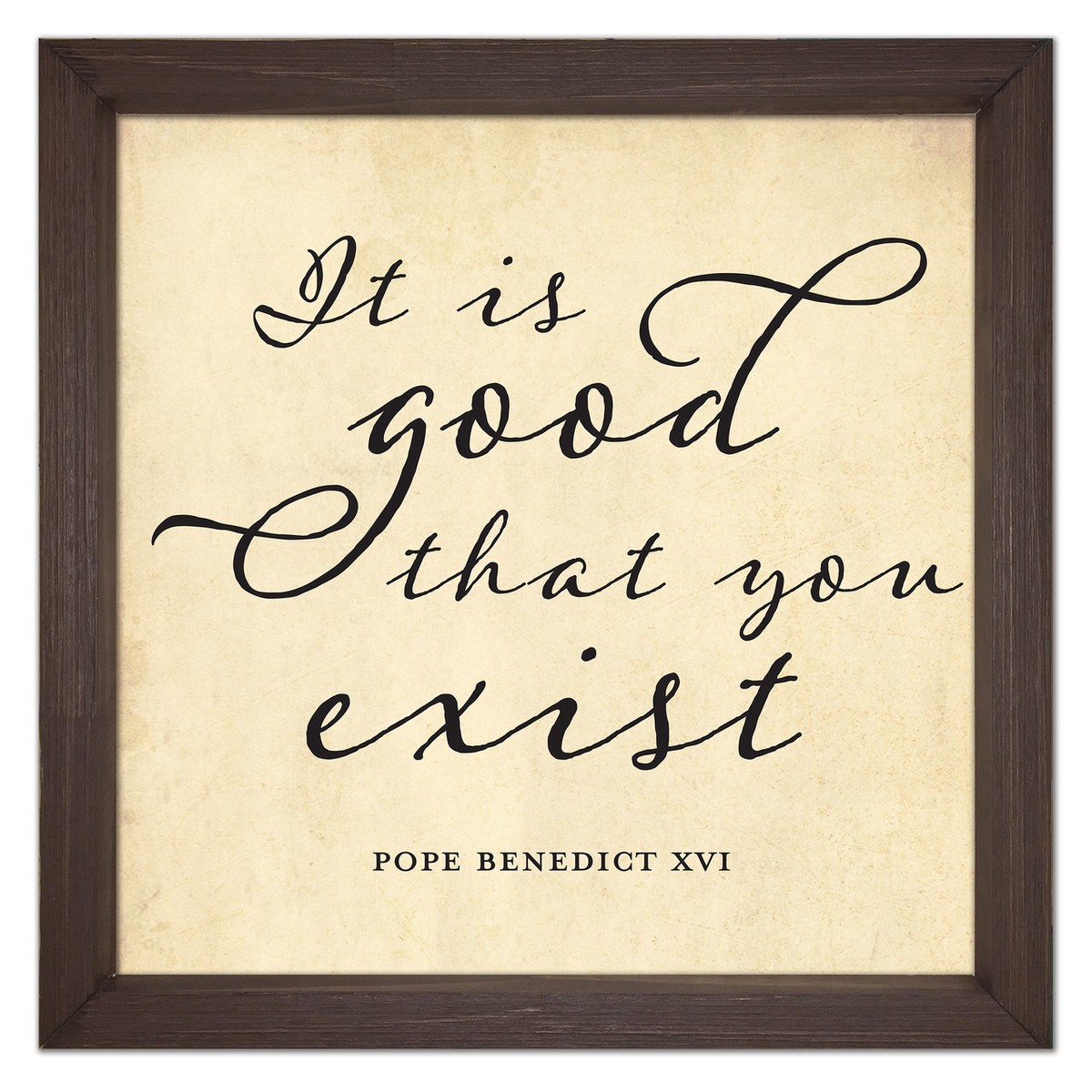 "It Is Good" Rustic Framed Quote