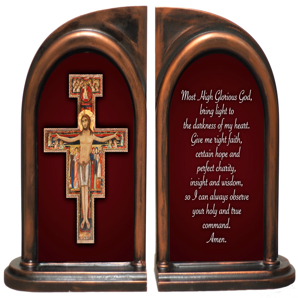 San Damiano Cross Bookends