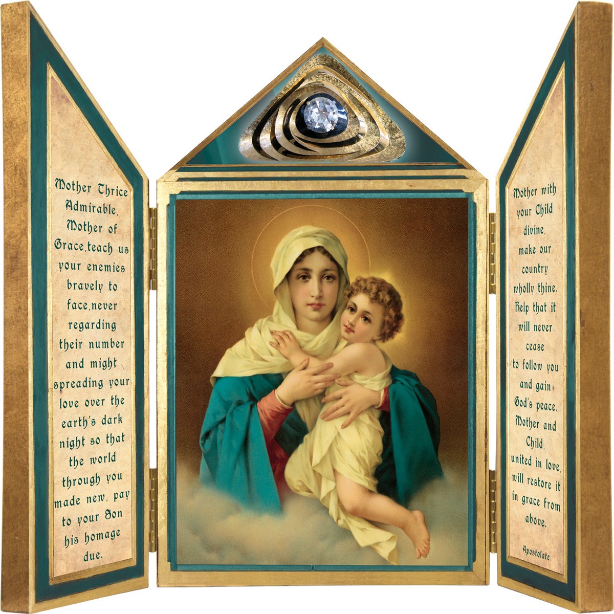 Schoenstatt Madonna Triptych Plaque
