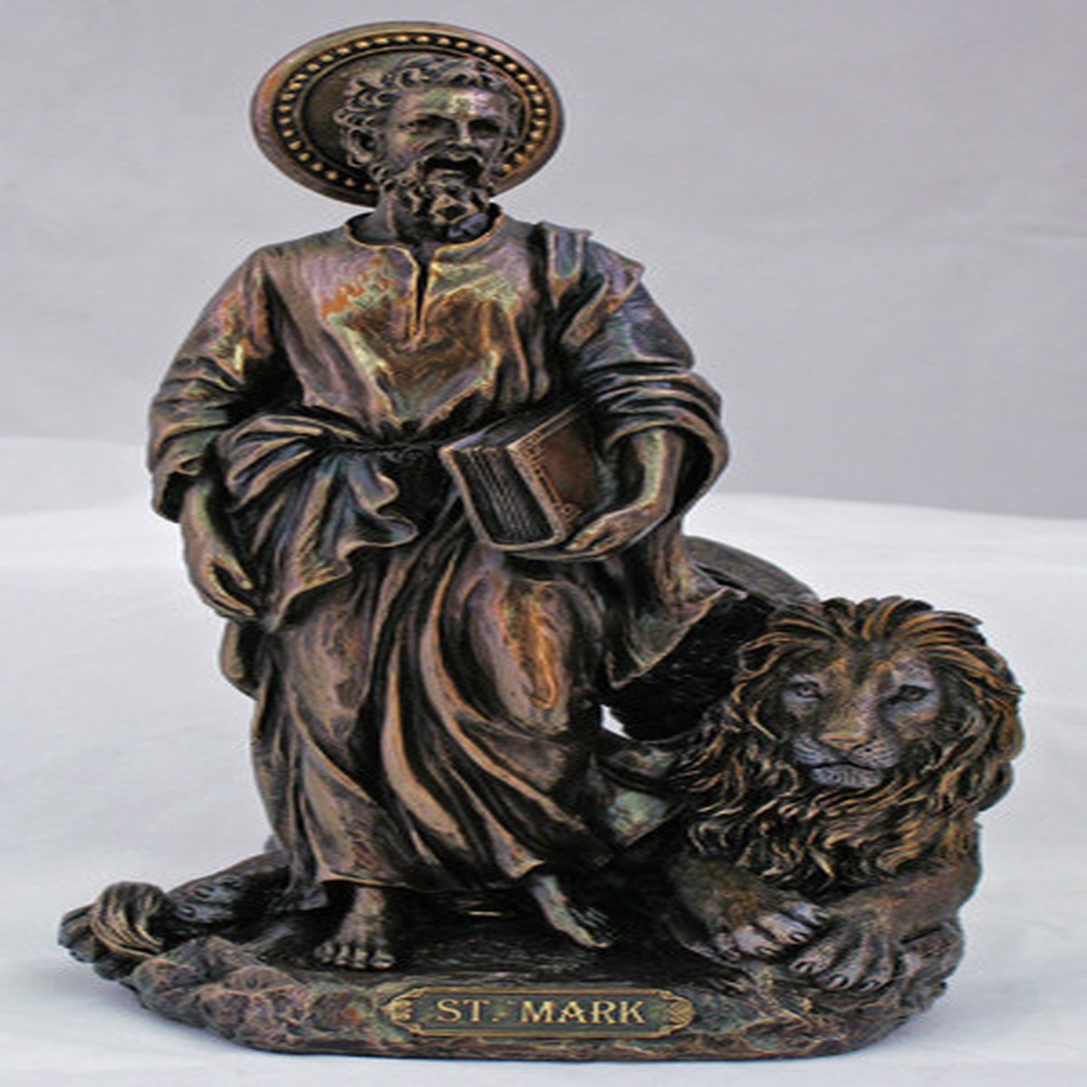 St. Mark with Lion Bronze Statue