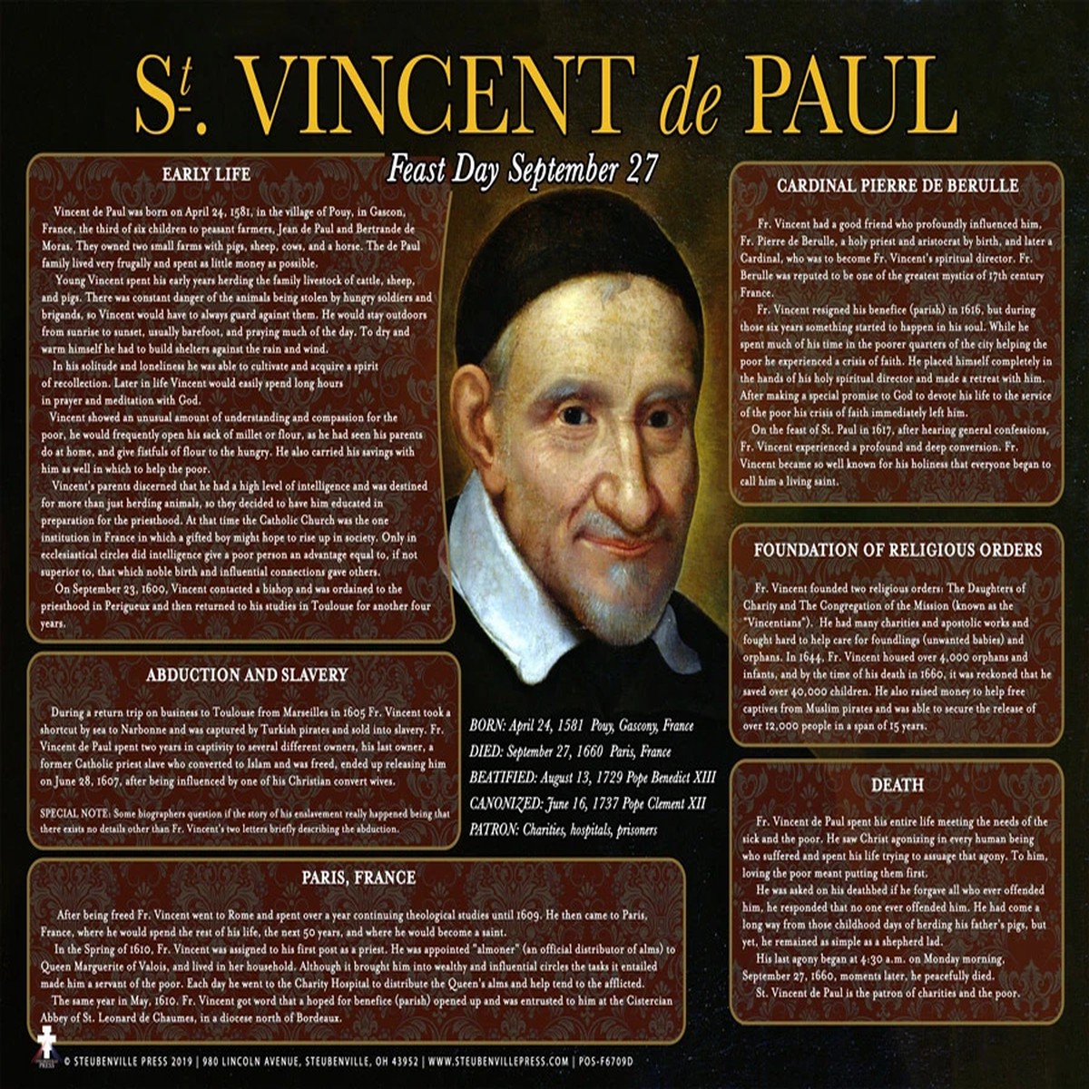 St. Vincent de Paul Explained Poster