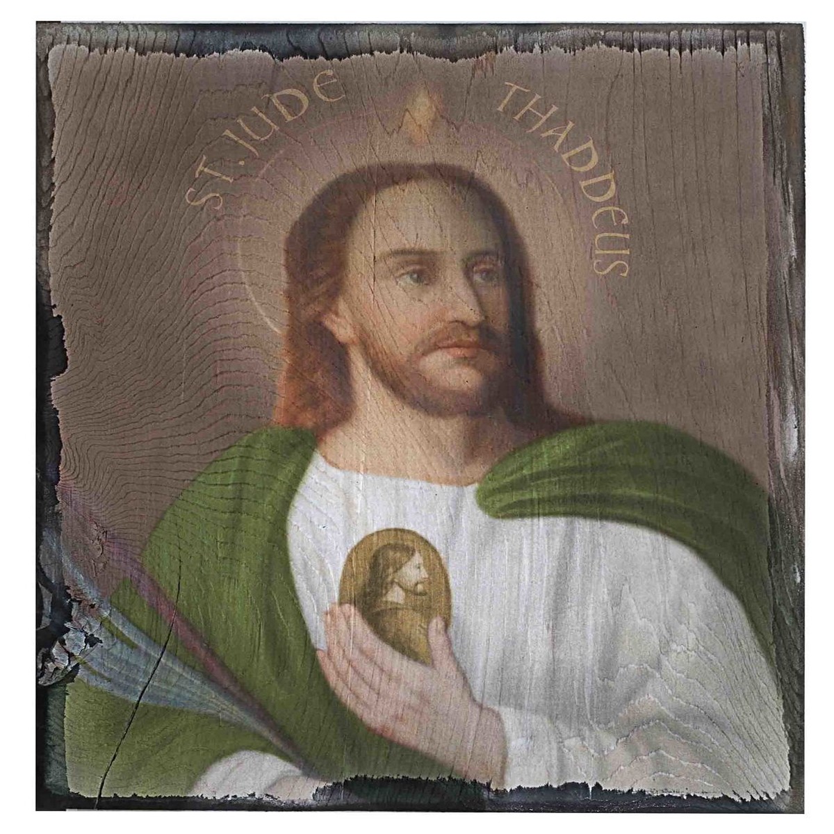 Saint Jude Rustic Wood Plaque