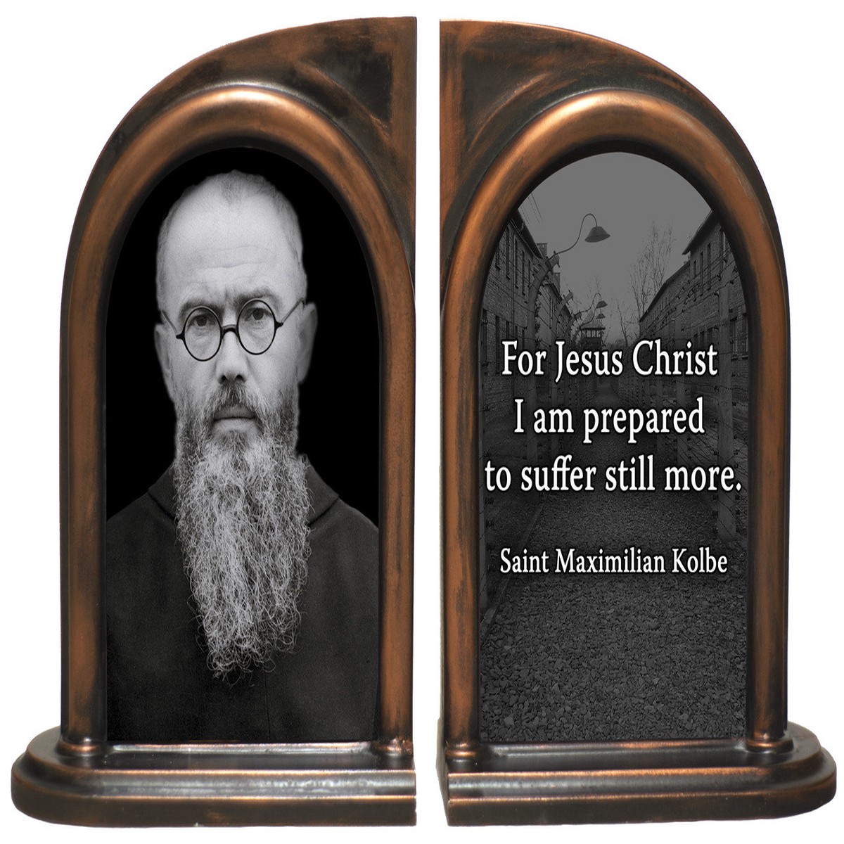 St. Maximilian Kolbe Bookends
