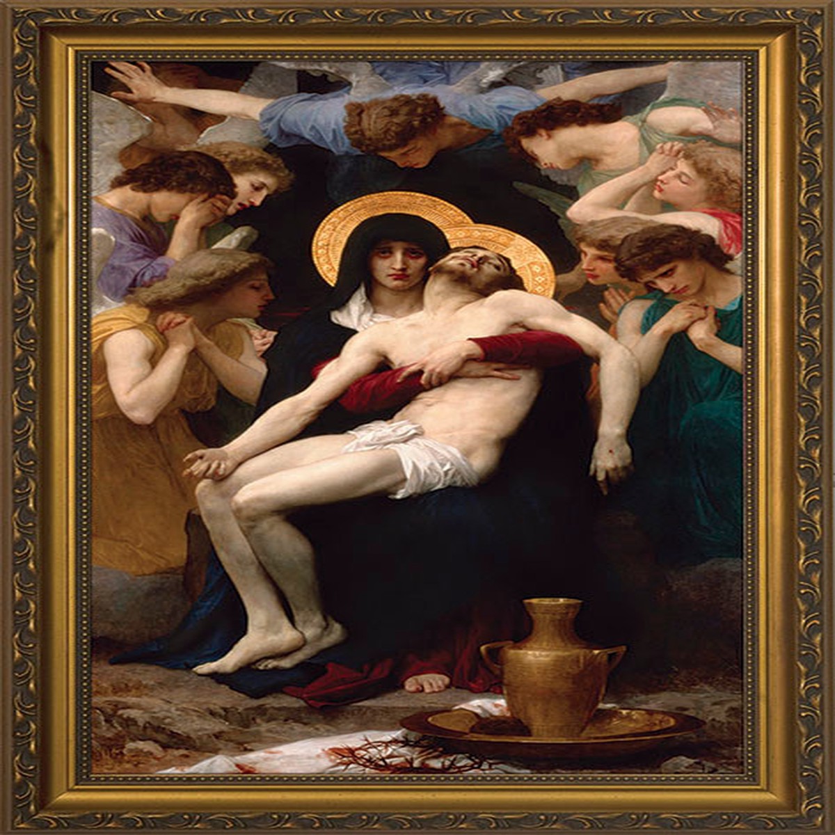 La Pieta - Gold Framed Art