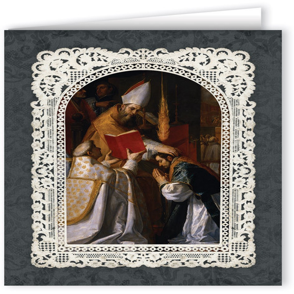 Ornate Holy Orders Thank You Note Card