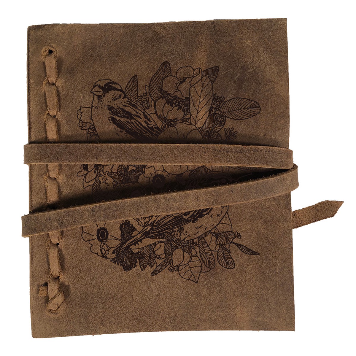CORAGGIO Lilies and Sparrows Rustic Leather Journal
