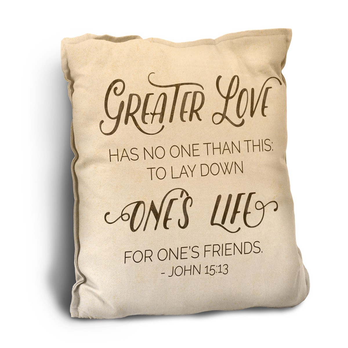 Greater Love Rustic Pillow