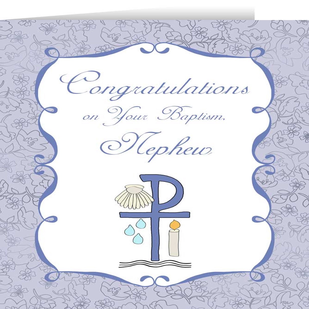 Nephew's Baptism Greeting Card