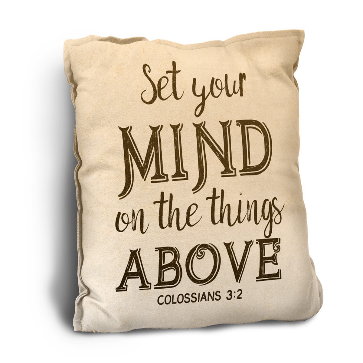 Set Your Mind Rustic Pillow