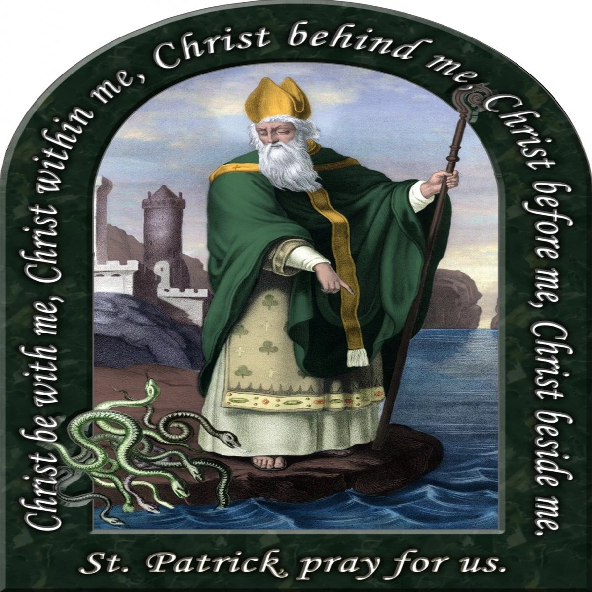 St. Patrick Prayer Arched Magnet