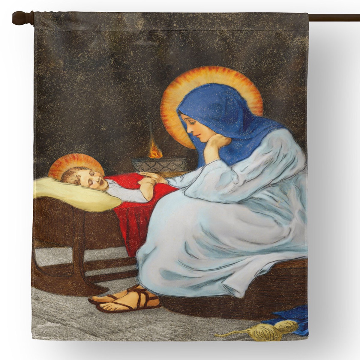 Divine Conversation Outdoor House Flag