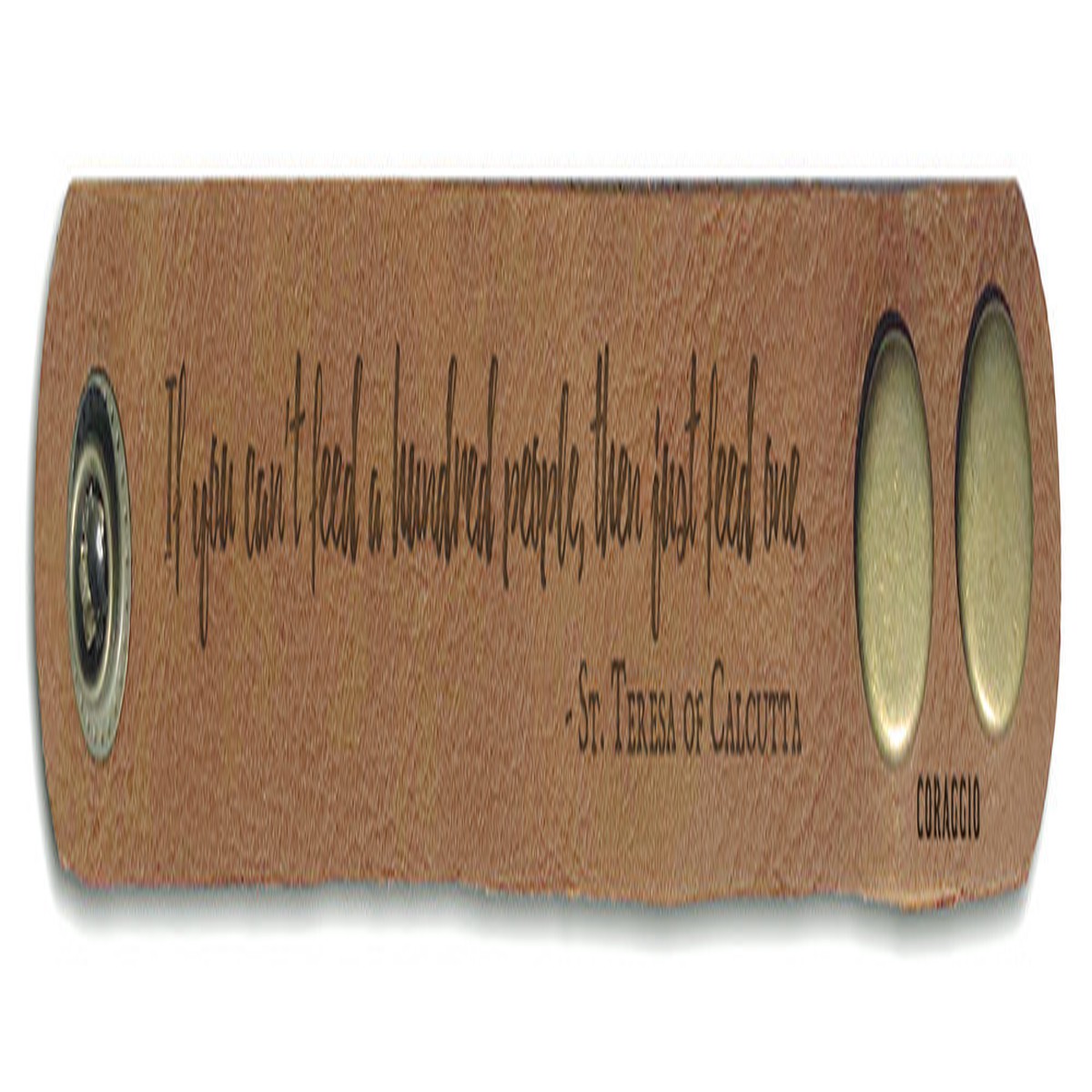 "Just Feed One" Rustic Leather Bracelet