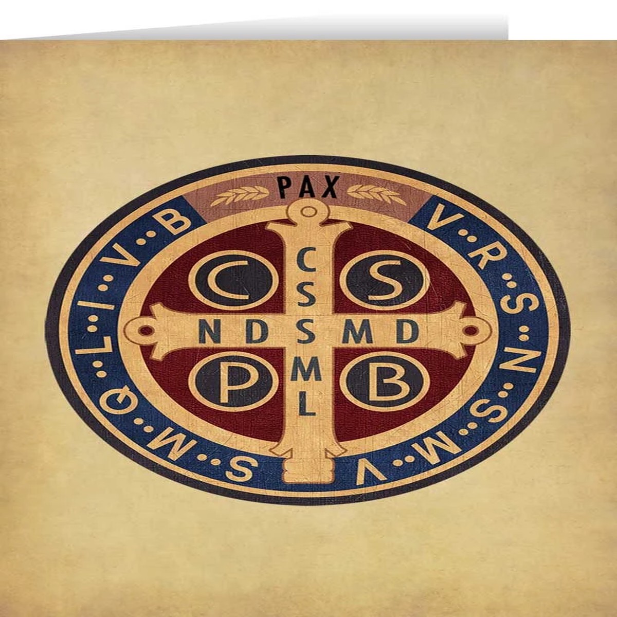 Benedictine Medal Greeting Card
