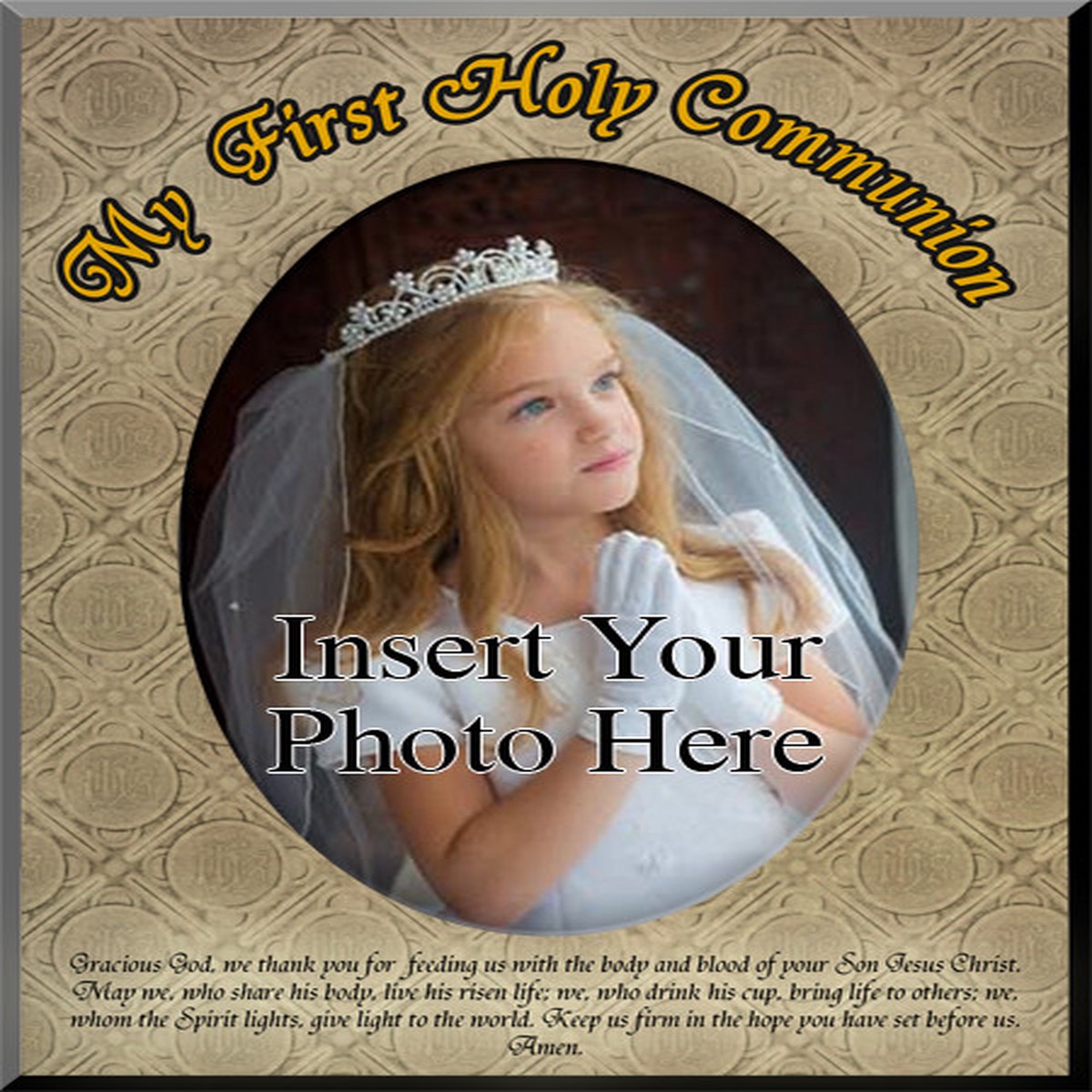 My First Communion (IHI Pattern) Photo Frame