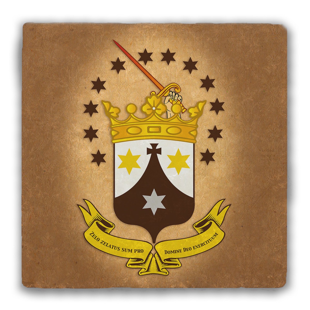 Discalced Carmelite Tumbled Stone Coaster