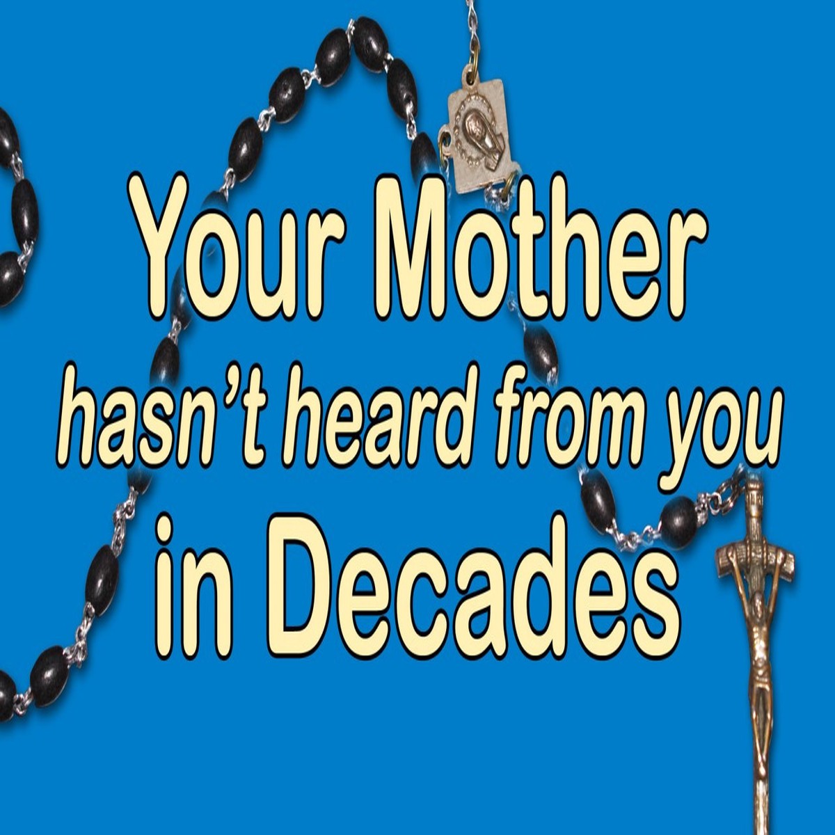 Rosary Decades Vinyl Bumper Sticker