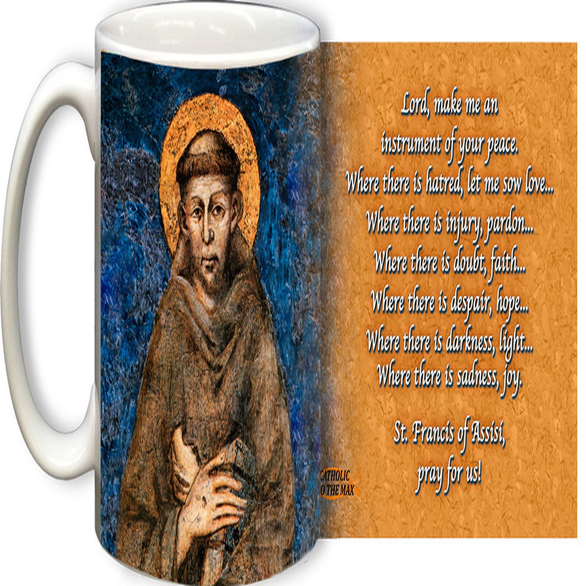 St. Francis by Cimabue with Peace Prayer Mug