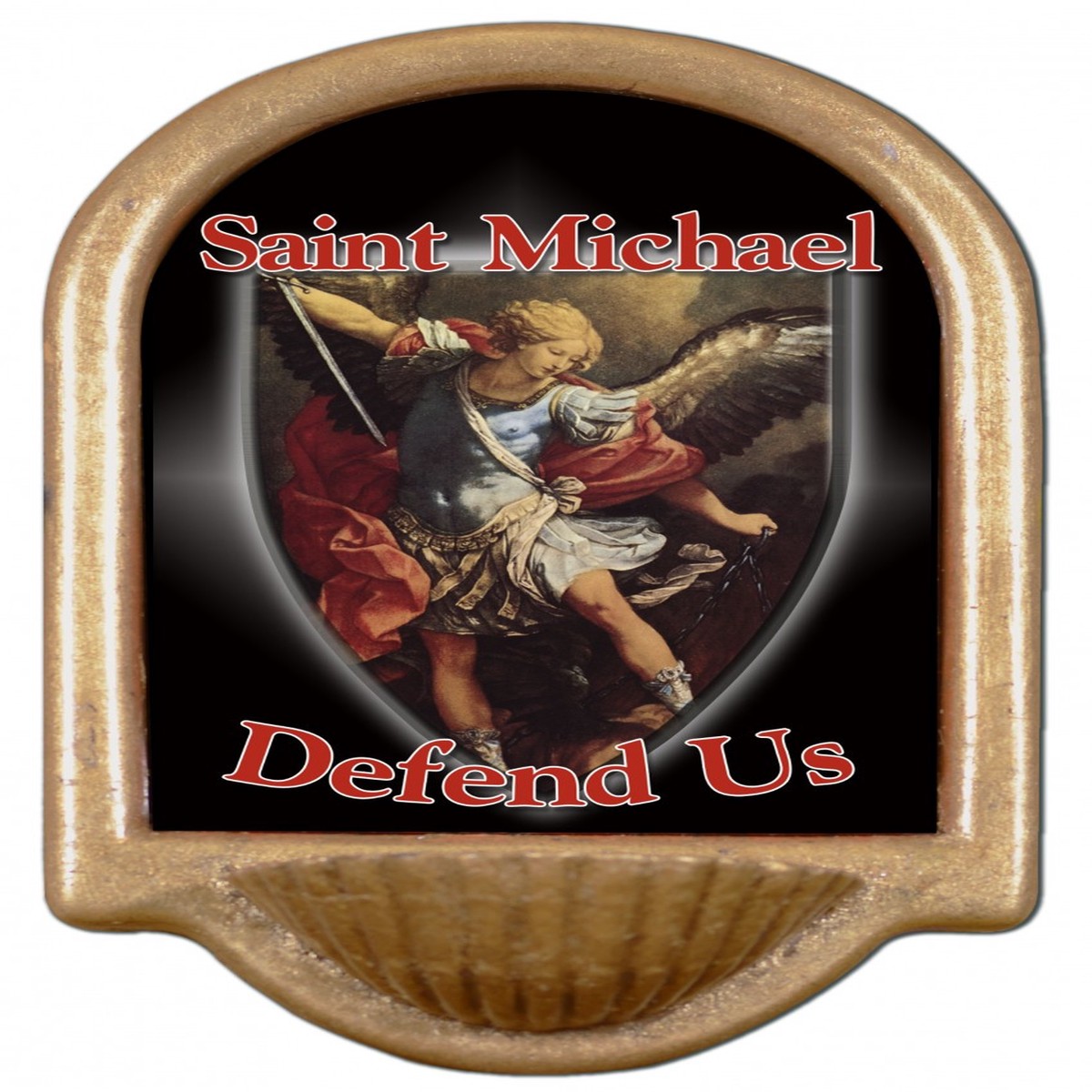 St. Michael Defend Us Holy Water Font