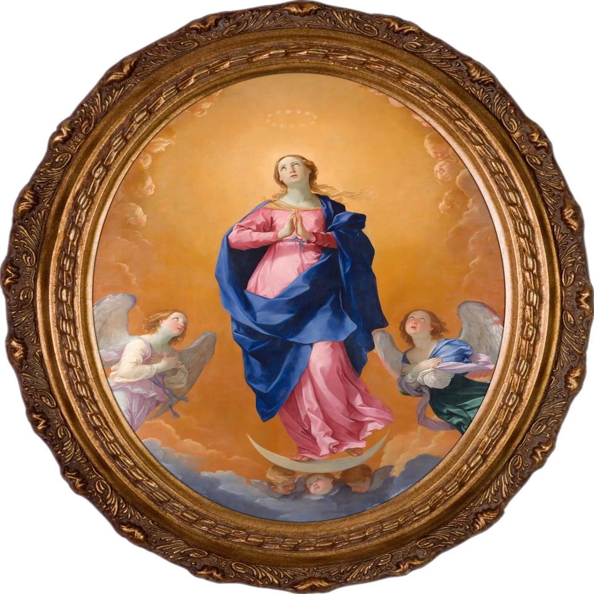 The Immaculate Conception by Guido Reni Framed Oval Canvas