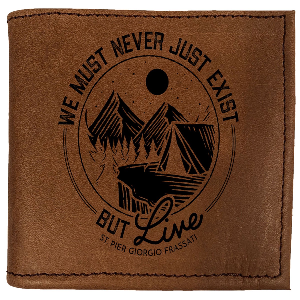 "Live" Bi-Fold Leather Wallet
