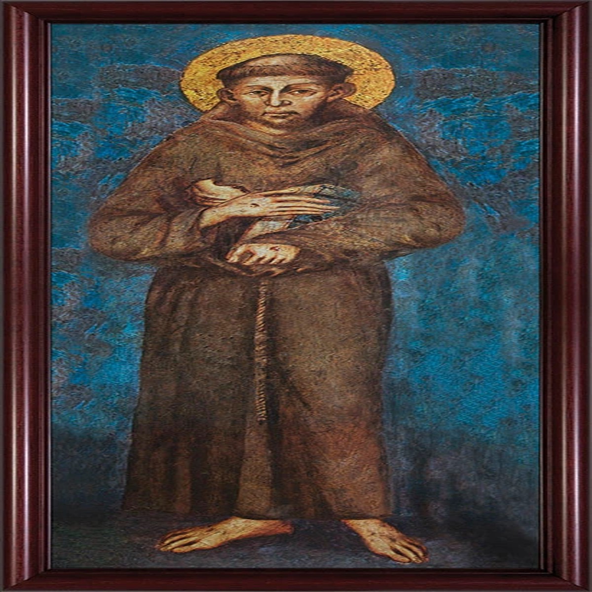 St. Francis - Cherry Framed Art
