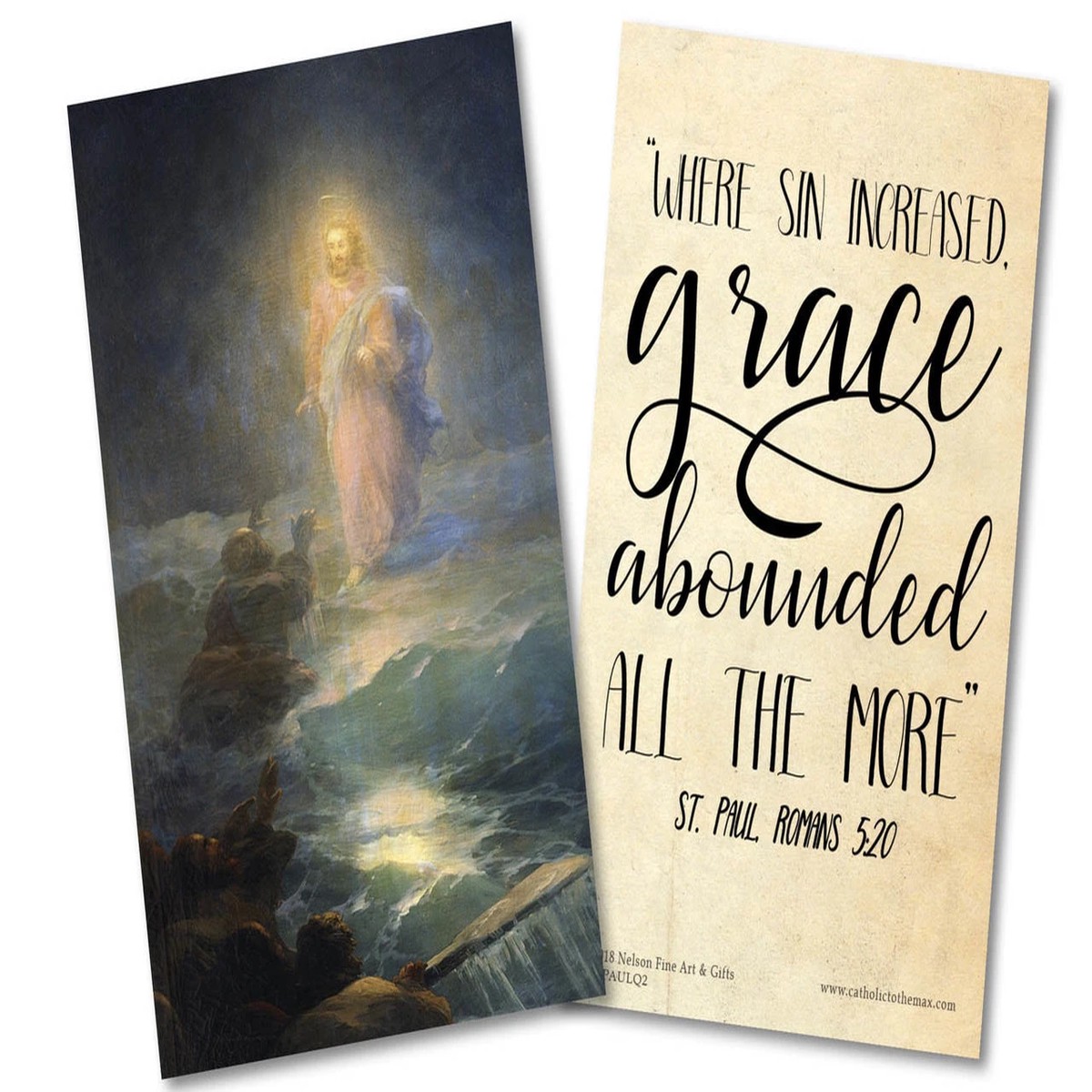 "Where Sin Increased" St. Paul Quote Holy Card